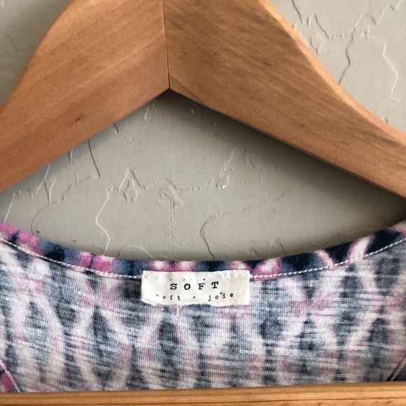 SOFT Joie Gray Bond Lattice Print Dress - Picture 5 of 6